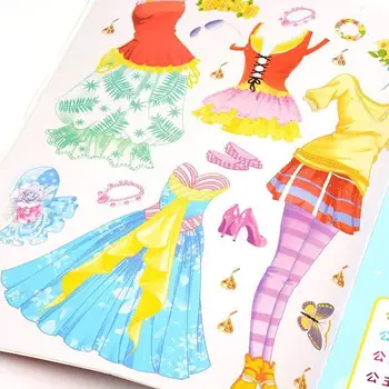12 Книг, Наклейка на платье Принцессы, Мультфильм, Детская головоломка, 3-летняя игрушка для девочек, Просвещение, раннее образование, Ливры для малышей