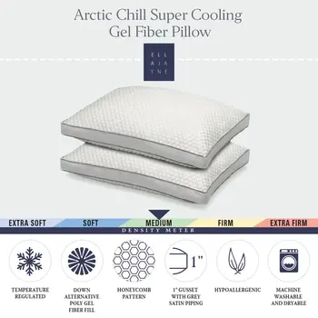Отдохните с комфортом с инновационной подушкой Arctic Chill Medium Jumbo - 2 шт., наслаждайтесь прохладой и более расслабляющей обстановкой
